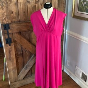 TALBOTS Grecian Style Dress Fuschia Pink  …